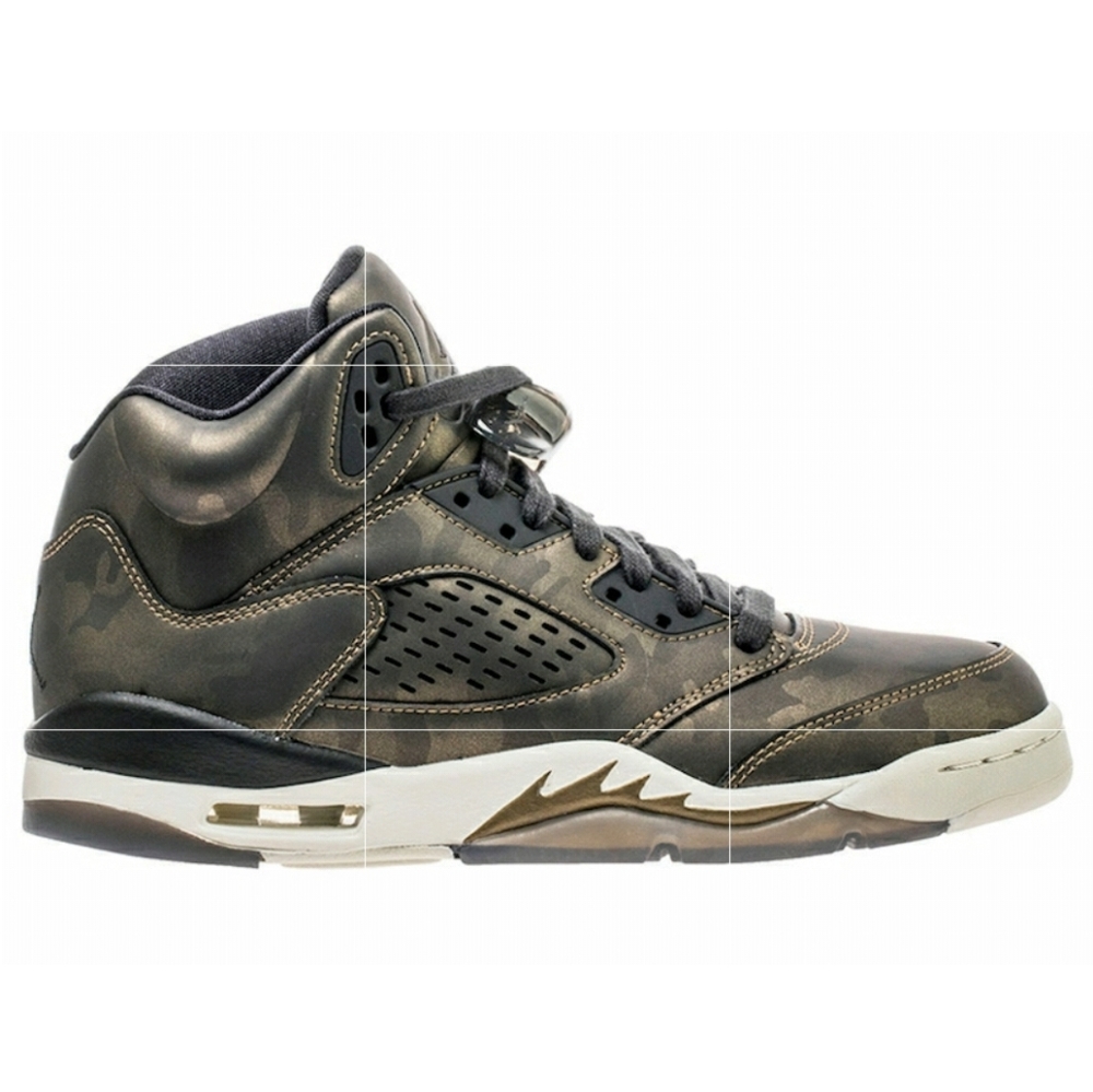 NIB Air Jordan 5 Retro Premium Heiress GC Metallic Camo Sneakers